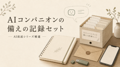AIコンパニオンの 備えの記録セット AI叙述シリーズ補遺 モデル変更に備える記録設計